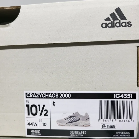 New adidas Crazychaos 2000 Off White Men's Shoes Size 10.5